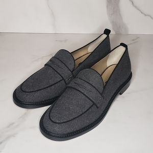 Ann Taylor NWOT Heathered Onyx Flannel Penny Loafers